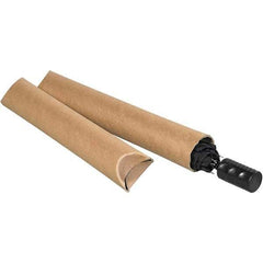 Made in USA - 2-1/2" Diam x 20" Long Round Crimped End Mailing Tubes - 1 Wall, Kraft (Color) - Americas Industrial Supply