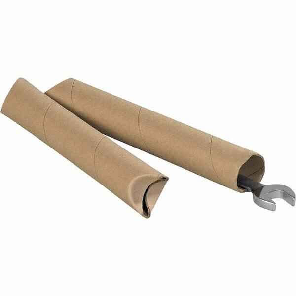 Made in USA - 1-1/2" Diam x 15" Long Round Crimped End Mailing Tubes - 1 Wall, Kraft (Color) - Americas Industrial Supply