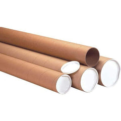 Made in USA - 3" Diam x 60" Long Round Heavy Duty Mailing Tubes - 1 Wall, Kraft (Color) - Americas Industrial Supply