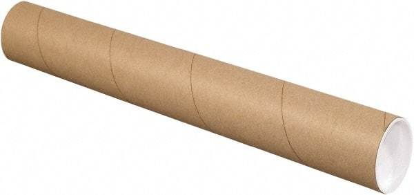 Made in USA - 3" Diam x 20" Long Round Kraft Mailing Tubes - 1 Wall, Kraft (Color) - Americas Industrial Supply