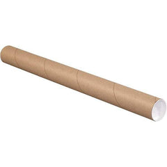 Made in USA - 2-1/2" Diam x 30" Long Round Kraft Mailing Tubes - 1 Wall, Kraft (Color) - Americas Industrial Supply