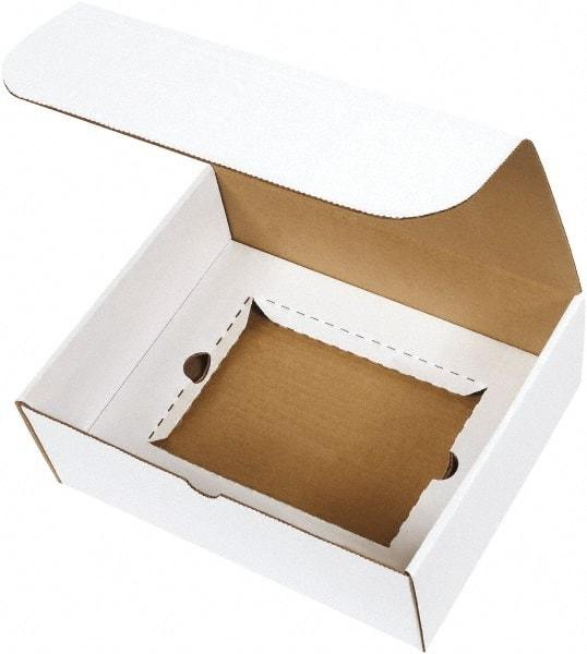 Made in USA - 8-3/4" Wide x 11-1/8" Long x 4" High Rectangle Crush Proof Mailers - 1 Wall, White - Americas Industrial Supply