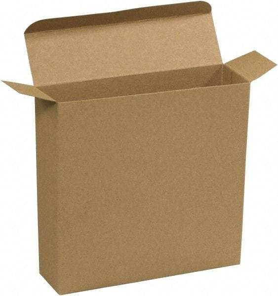 Made in USA - 2" Wide x 7-1/4" Long x 7-1/4" High Rectangle Chipboard Box - 1 Wall, Kraft (Color) - Americas Industrial Supply