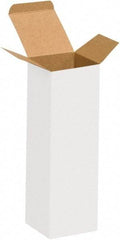 Made in USA - 1-3/4" Wide x 1-3/4" Long x 6" High Rectangle Chipboard Box - 1 Wall, White - Americas Industrial Supply