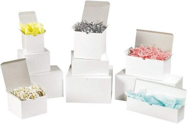 Made in USA - 5" Wide x 6" Long x 1" High Chipboard Box - 1 Wall, White - Americas Industrial Supply