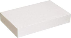 Made in USA - 14" Wide x 24" Long x 4" High Rectangle Chipboard Box - 1 Wall, White - Americas Industrial Supply