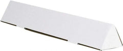 Made in USA - 2" Diam x 30" Long Corrugated Triangular Mailing Tube - 1 Wall, White - Americas Industrial Supply