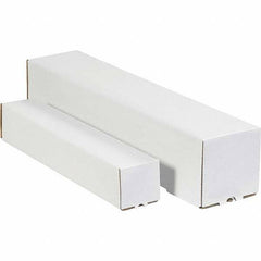 Made in USA - 3" Diam x 12" Long Square Square Mailing Tubes - 1 Wall, White - Americas Industrial Supply