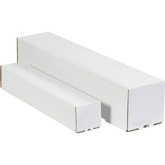 Made in USA - 2" Diam x 25" Long Square Square Mailing Tubes - 1 Wall, White - Americas Industrial Supply