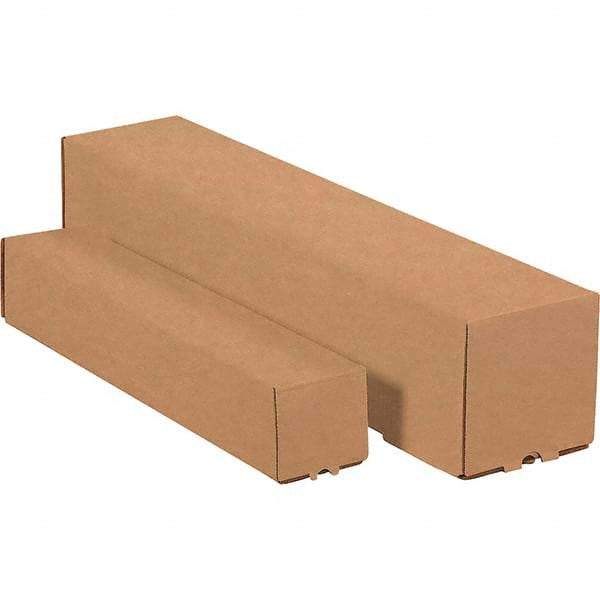 Made in USA - 3" Diam x 18" Long Square Square Mailing Tubes - 1 Wall, Kraft (Color) - Americas Industrial Supply