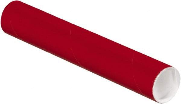 Made in USA - 2" Diam x 12" Long Round Colored Mailing Tubes - 1 Wall, Red - Americas Industrial Supply