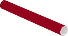 Made in USA - 2" Diam x 18" Long Round Colored Mailing Tubes - 1 Wall, Red - Americas Industrial Supply