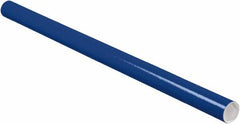 Made in USA - 2" Diam x 36" Long Round Colored Mailing Tubes - 1 Wall, Blue - Americas Industrial Supply