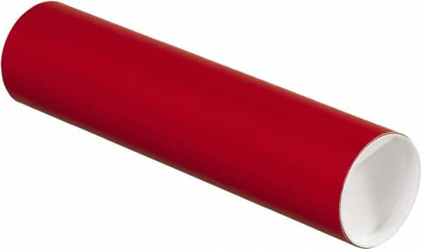 Made in USA - 3" Diam x 12" Long Round Colored Mailing Tubes - 1 Wall, Red - Americas Industrial Supply