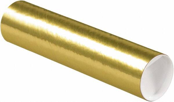 Made in USA - 3" Diam x 12" Long Round Colored Mailing Tubes - 1 Wall, Gold - Americas Industrial Supply