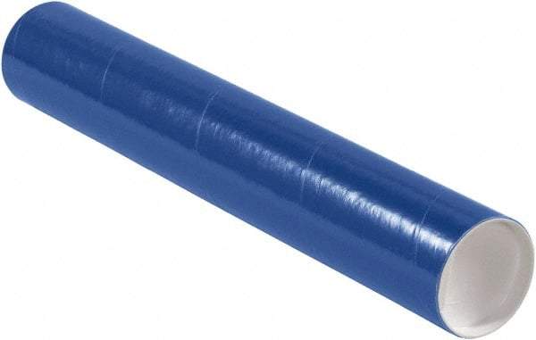 Made in USA - 3" Diam x 18" Long Round Colored Mailing Tubes - 1 Wall, Blue - Americas Industrial Supply