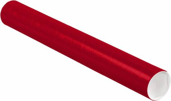 Made in USA - 3" Diam x 24" Long Round Colored Mailing Tubes - 1 Wall, Red - Americas Industrial Supply