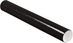 Made in USA - 3" Diam x 24" Long Round Colored Mailing Tubes - 1 Wall, Black - Americas Industrial Supply