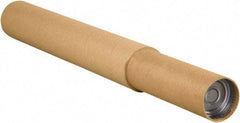 Made in USA - 3-1/4" Diam x 144" Long Round Adjustable Tubes - 1 Wall, Kraft (Color) - Americas Industrial Supply