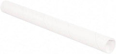 Made in USA - 2" Diam x 12" Long Round White Mailing Tubes - 1 Wall, White - Americas Industrial Supply