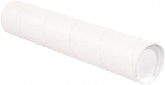 Made in USA - 4" Diam x 48" Long Round White Mailing Tubes - 1 Wall, White - Americas Industrial Supply
