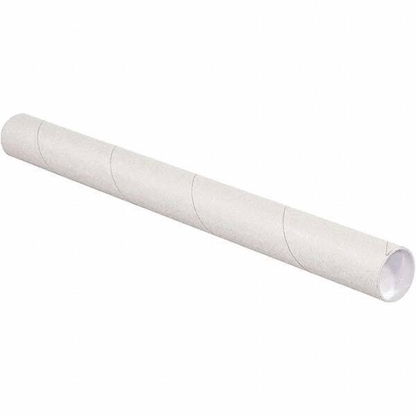 Made in USA - 2-1/2" Diam x 30" Long Round White Mailing Tubes - 1 Wall, White - Americas Industrial Supply