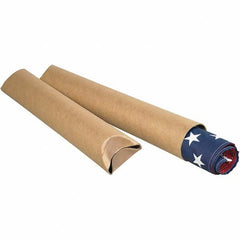 Made in USA - 4" Diam x 15" Long Round Crimped End Mailing Tubes - 1 Wall, Kraft (Color) - Americas Industrial Supply