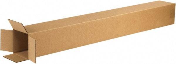 Made in USA - 4" Wide x 4" Long x 38" High Rectangle Corrugated Shipping Box - 1 Wall, Kraft (Color), 65 Lb Capacity - Americas Industrial Supply
