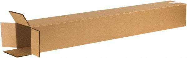 Made in USA - 6" Wide x 6" Long x 48" High Rectangle Heavy Duty Corrugated Box - 2 Walls, Kraft (Color), 100 Lb Capacity - Americas Industrial Supply