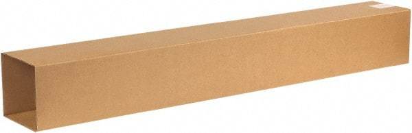 Made in USA - 6-3/4" Wide x 6-3/4" Long x 48" High Rectangle Telescoping Box - 2 Walls, Kraft (Color), 100 Lb Capacity - Americas Industrial Supply