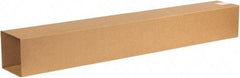 Made in USA - 6-3/4" Wide x 6-3/4" Long x 48" High Rectangle Telescoping Box - 2 Walls, Kraft (Color), 100 Lb Capacity - Americas Industrial Supply