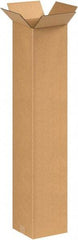 Made in USA - 8" Wide x 8" Long x 40" High Rectangle Corrugated Shipping Box - 1 Wall, Kraft (Color), 65 Lb Capacity - Americas Industrial Supply