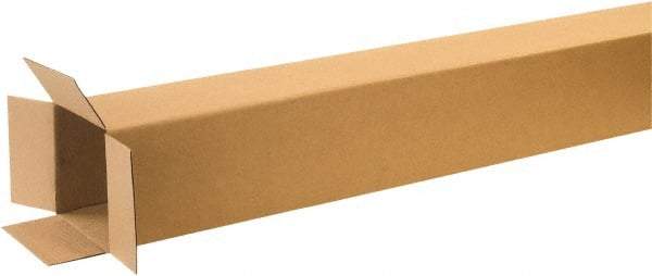 Made in USA - 8" Wide x 8" Long x 60" High Rectangle Corrugated Shipping Box - 1 Wall, Kraft (Color), 65 Lb Capacity - Americas Industrial Supply