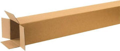 Made in USA - 8" Wide x 8" Long x 60" High Rectangle Corrugated Shipping Box - 1 Wall, Kraft (Color), 65 Lb Capacity - Americas Industrial Supply
