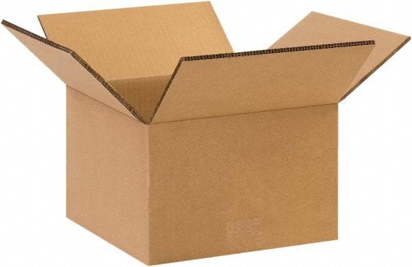 Made in USA - 10" Wide x 10" Long x 6" High Rectangle Heavy Duty Corrugated Box - 2 Walls, Kraft (Color), 100 Lb Capacity - Americas Industrial Supply