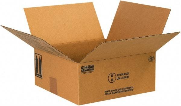 Made in USA - 10-1/4" Wide x 10-1/4" Long x 6-3/16" High Rectangle Corrugated Shipping Box - 1 Wall, Kraft (Color), 95 Lb Capacity - Americas Industrial Supply