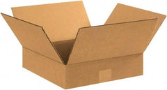 Made in USA - 11" Wide x 11" Long x 3" High Rectangle Corrugated Shipping Box - 1 Wall, Kraft (Color), 65 Lb Capacity - Americas Industrial Supply