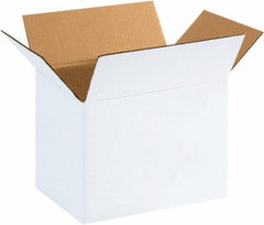 Made in USA - 8-3/4" Wide x 11-3/4" Long x 8-3/4" High Rectangle Corrugated Shipping Box - 1 Wall, White, 65 Lb Capacity - Americas Industrial Supply