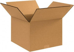 Made in USA - 12" Wide x 14" Long x 10" High Rectangle Heavy Duty Corrugated Box - 2 Walls, Kraft (Color), 100 Lb Capacity - Americas Industrial Supply