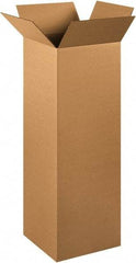 Made in USA - 12" Wide x 12" Long x 36" High Rectangle Corrugated Shipping Box - 1 Wall, Kraft (Color), 65 Lb Capacity - Americas Industrial Supply