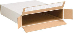 Made in USA - 3" Wide x 12-1/2" Long x 17-1/2" High Rectangle Corrugated Shipping Box - 1 Wall, White, 65 Lb Capacity - Americas Industrial Supply