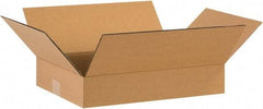 Made in USA - 12" Wide x 16" Long x 3" High Rectangle Corrugated Shipping Box - 1 Wall, Kraft (Color), 65 Lb Capacity - Americas Industrial Supply