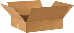 Made in USA - 14" Wide x 16" Long x 4" High Rectangle Corrugated Shipping Box - 1 Wall, Kraft (Color), 65 Lb Capacity - Americas Industrial Supply