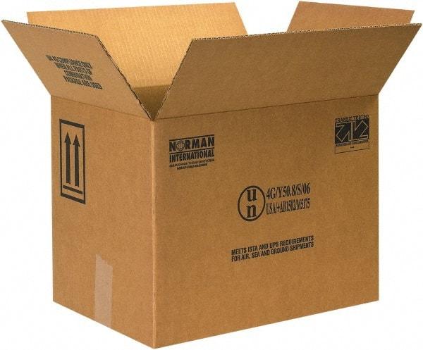 Made in USA - 11-3/8" Wide x 16-3/8" Long x 12-5/16" High Rectangle Corrugated Shipping Box - 1 Wall, Kraft (Color), 95 Lb Capacity - Americas Industrial Supply