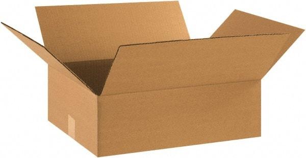 Made in USA - 14" Wide x 17" Long x 5" High Rectangle Corrugated Shipping Box - 1 Wall, Kraft (Color), 65 Lb Capacity - Americas Industrial Supply