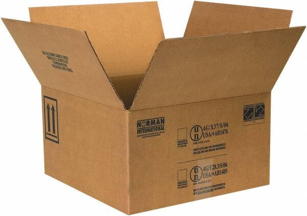 Made in USA - 17" Wide x 17" Long x 9-5/16" High Rectangle Corrugated Shipping Box - 1 Wall, Kraft (Color), 95 Lb Capacity - Americas Industrial Supply
