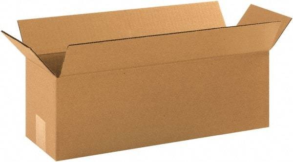 Made in USA - 6" Wide x 18" Long x 6" High Rectangle Corrugated Shipping Box - 1 Wall, Kraft (Color), 65 Lb Capacity - Americas Industrial Supply