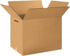 Made in USA - 18" Wide x 24" Long x 18" High Rectangle Heavy Duty Corrugated Box - 2 Walls, Kraft (Color), 100 Lb Capacity - Americas Industrial Supply