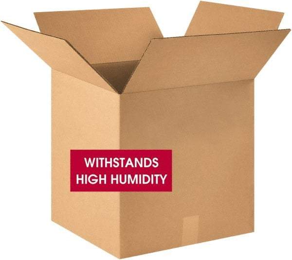 Made in USA - 18" Wide x 18" Long x 18" High Square Corrugated Shipping Box - 1 Wall, Kraft (Color), 120 Lb Capacity - Americas Industrial Supply