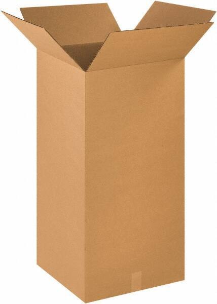 Made in USA - 18" Wide x 18" Long x 36" High Rectangle Corrugated Shipping Box - 1 Wall, Kraft (Color), 65 Lb Capacity - Americas Industrial Supply